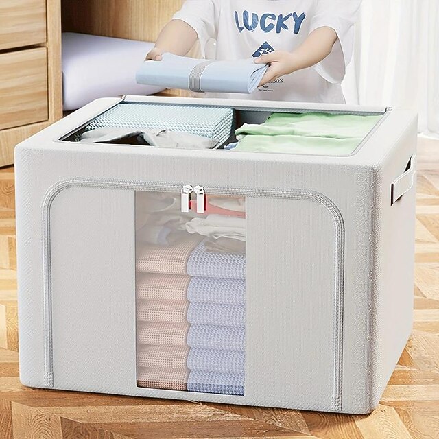 1pc Clothing And Quilt Storage Box, Oxford Cloth Foldable Storage Box