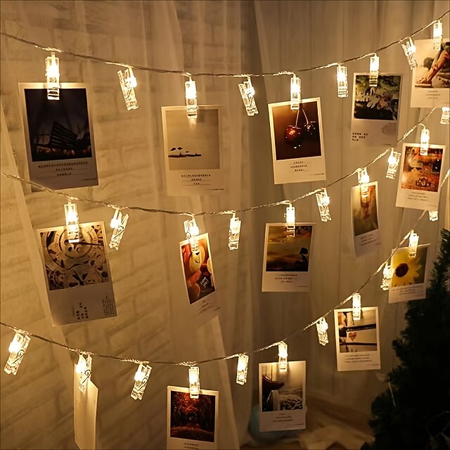 Elegant Wedding Party Reception Photo Clip String Lights – 1.5M/3M/6M ...