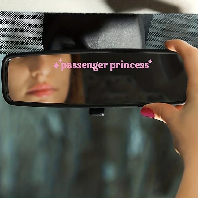 Modern Passenger Princess Star Car Mirror Sticker Decal Rear View Mirror  Auto Vehicle Computer Laptop Vinyl Decor 2024 - US $11.99