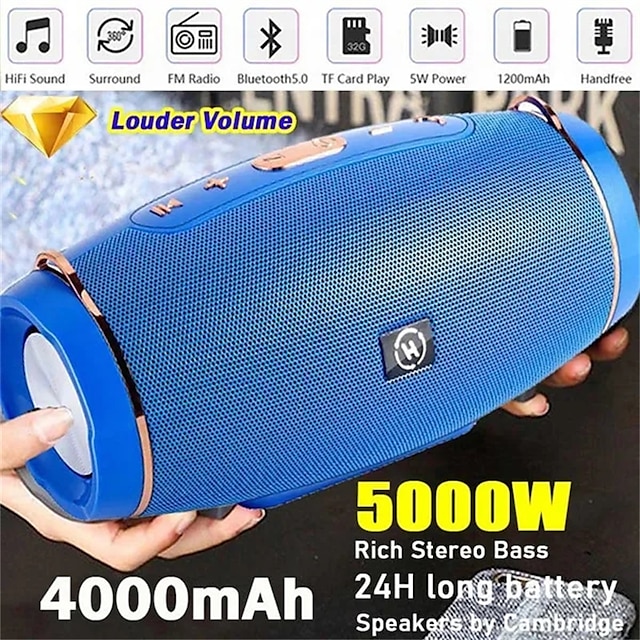  H9 Alto-falante Bluetooth Bluetooth Radio FM Exterior Mãos livres Alto-falante Para Celular