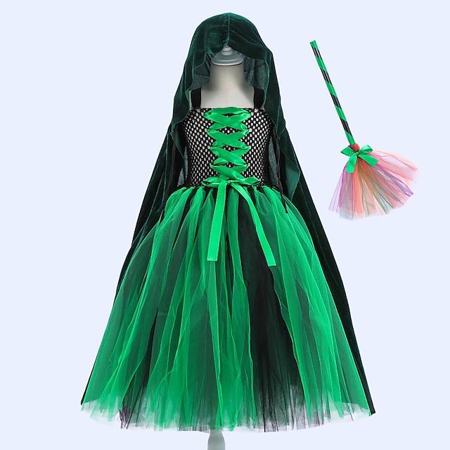  Čerodějnice Valpuržina noc Šaty Cosplay kostým Kostým na Večírek Dětské Dívčí Karneval Večírek Víkend Karneval Plesová maškaráda Jednoduchý karnevalový kostým