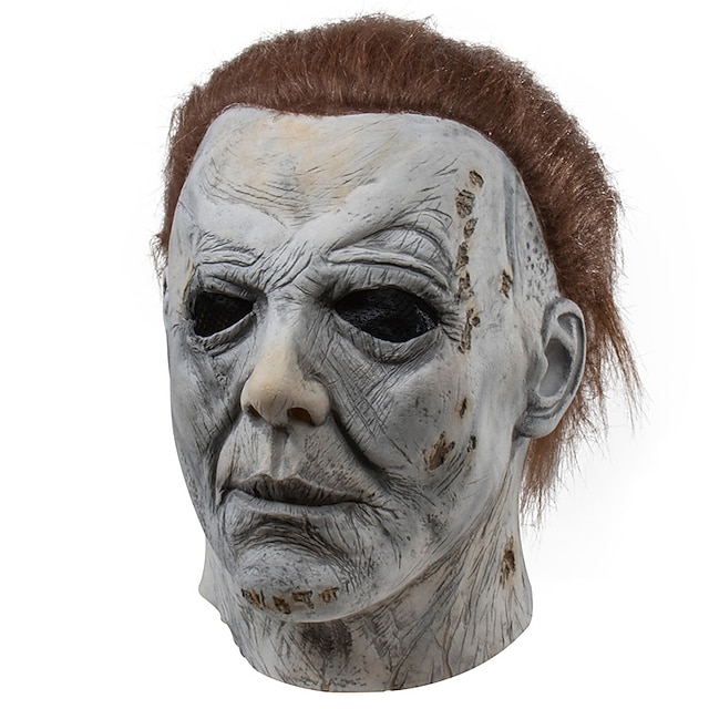  Michael Myers Maske Halloweenmaske, Horror Maskerade Cosplay Partymaske, Michael Myers Kostüm gruselige Cosplaymaske für Erwachsene