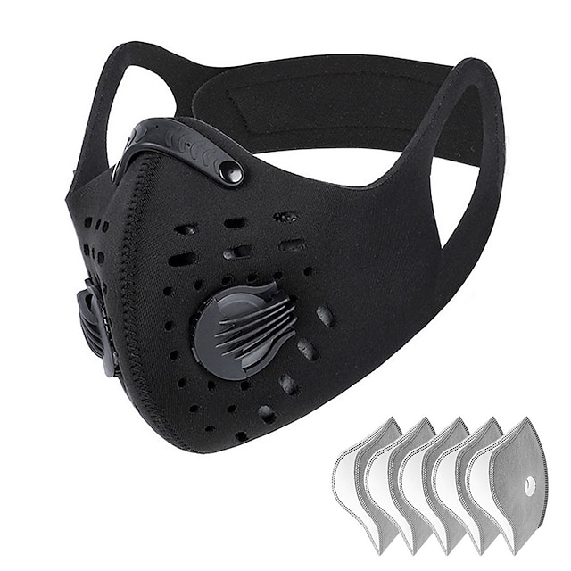  máscara de motocicleta máscara de polvo de montar máscara de filtro de filtro reemplazable transpirable máscara de orejas colgantes