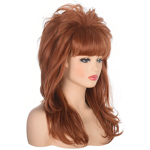 Long Wig Fringe Halloween Abba Fancy Dress Witch 80's Katy Perry Straight Hair E - Foto 2