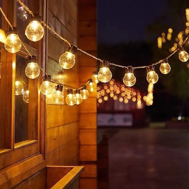  g50 globe pære led fe string lys utendørs lys gate bryllup hage uteplass julepynt lys 220v eu plugg