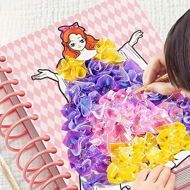  Princess Fairy Poking Painting Kit Dress Up Painting For Little Girls Princesses Fairies Paint Craft Activity Book For Girls Age 3456 Years Old Birthday Festival Gift For Kids