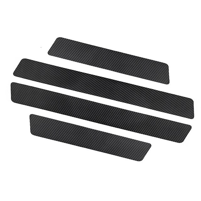  4PCs Car Door Stickers Universal Sill Scuff Anti Scratch Carbon Fiber Auto Door Sticker Car Accessories Styling