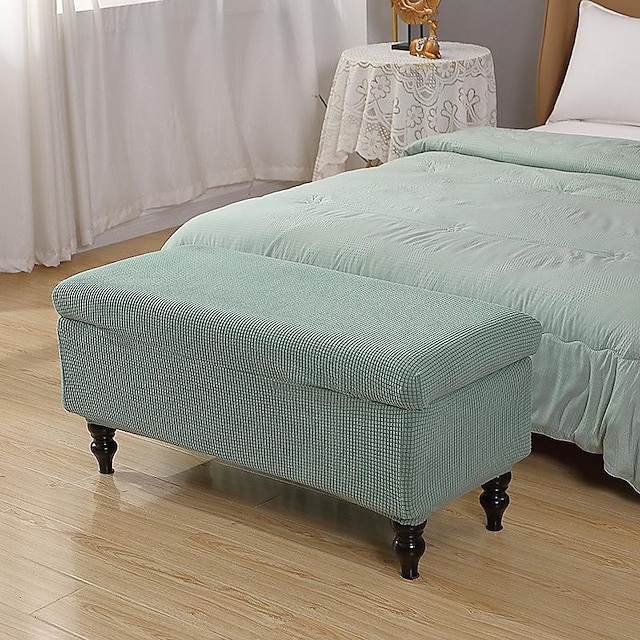  ottoman cover rectangle żakard storage ottoman bench slipcovers składane przechowywanie bench cover footrest stool slipcover for bedroom living room