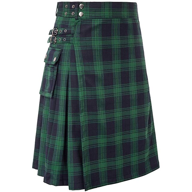 Punk Gothic Scottish Utility Kilts Medieval Carnival Men's Costume ...