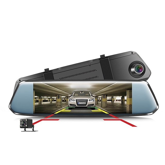  h14 1080p 7 بوصة تصميم جديد / hd / مع كاميرا خلفية سيارة dvr 170 درجة زاوية واسعة كاميرا IPS داش مع رؤية ليلية / مستشعر g / مراقبة وقوف السيارات 4 مصابيح led الأشعة تحت الحمراء مسجل السيارة