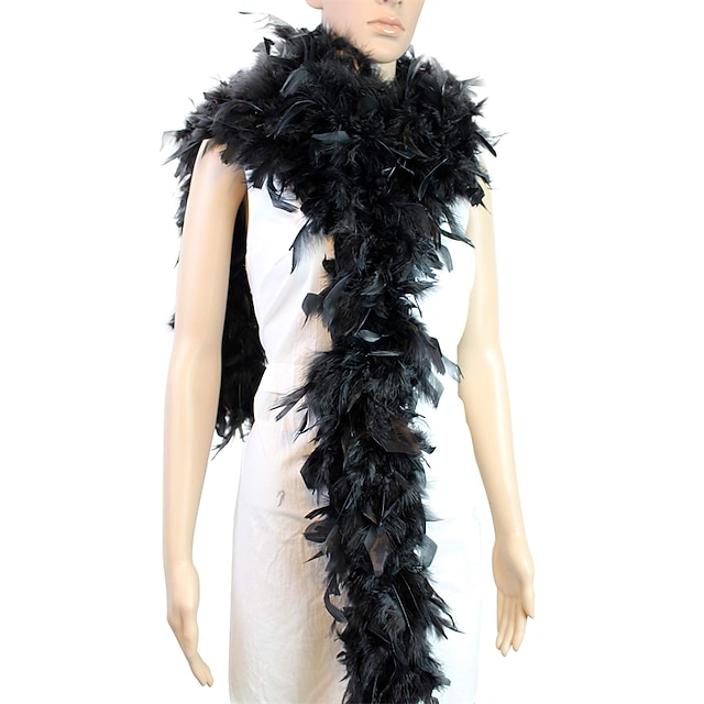  Boa en plumes de chandelle de 80 grammes, 2 yards de long, 10 couleurs, idéal pour une fête, un mariage, un costume d'halloween, un festival, une décoration d'arbre