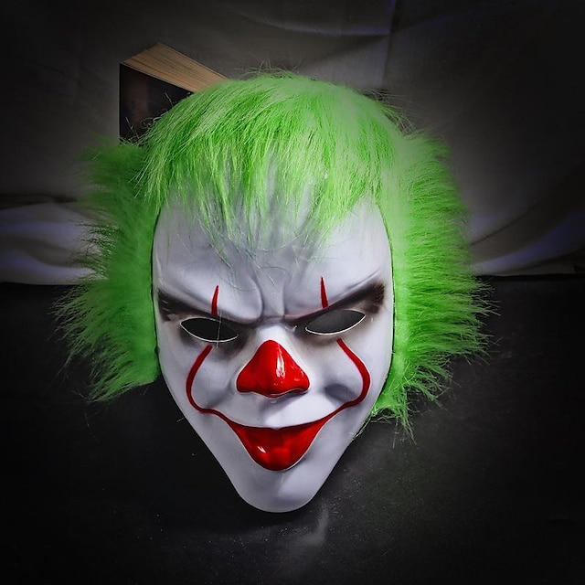  To Pennywise Zabijácký klaun Maska Halloween rekvizity Dospělí Pánské Dámské Legrační předvečer Všech svatých předvečer Všech svatých Karneval Mardi Gras Jednoduché Halloweenské kostýmy
