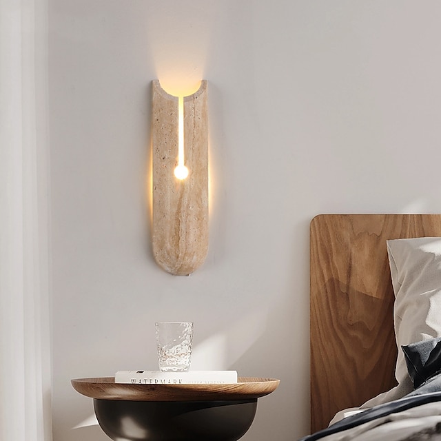  Lightinthebox-Luz LED de pared para interior, piedra, sala de estar, habitación de muestra, dormitorio, mesita de noche, pared de TV, luz artística, 110-240v