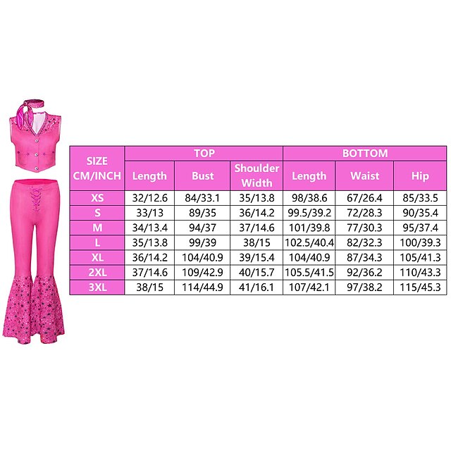 Movie Outfits Western Cowgirl Costume Star-Covered Flared Pants Pink ...
