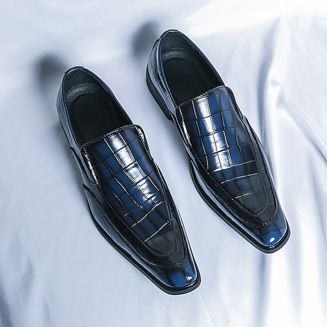  Bărbați Mocasini & Balerini Pantofi rochie Mocasini de îmbrăcăminte Pantofi de stil britanic Casual Englezesc Nuntă Petrecere și seară Piele Originală Loafer Negru Albastru Trifoi Primăvară Toamnă