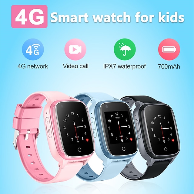  D32 Smart Watches 4G Kids Phone Watch GPS+AGPS+LBS+WiFi Kid Students Wristwatch Video Call Monitor Tracker Location Android Phone Watch Dual Camera Smartwatch