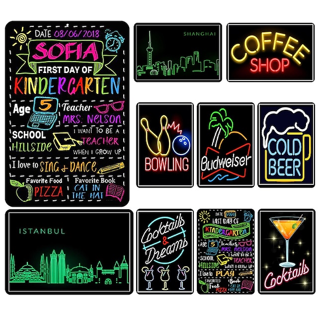  1pc Neon Metal Tin Sign Bar Vintage Plaque Decor, Home Decor, Restaurant Decor, Bar Decor, Cafe Decor, Garage Decor, Wall Decor, Water-proof, Dust-proof 20x30cm/8''x12''