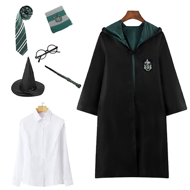  Magic Harry Slytherin Hufflepuff Cosplay Costume Outfits Boys Girls' Movie Cosplay Classic & Timeless Yellow Red Blue Christmas Halloween Carnival Shirt Cloak Glasses