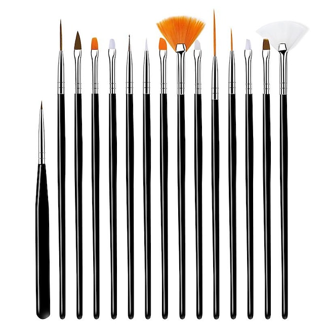  15pcs Fine Detail Paint Brush Set - Miniature Paint Brush For Detailing & Art Painting - Acrylic, Watercolor, Oil,Models, Airplane Kits, Nail Artist Supplies, Gift For Kids