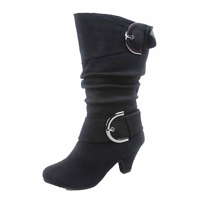 Women's Boots Valentines Gifts Slouchy Boots Heel Boots Party Valentine ...