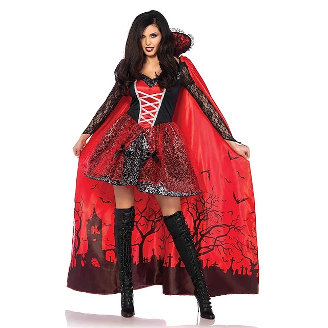  Witch Vampire Movie / TV Theme Costumes Cosplay Costume Party Costume Masquerade Adults' Women's Outfits Cosplay Performance Party Halloween Halloween Masquerade Mardi Gras Easy Halloween Costumes