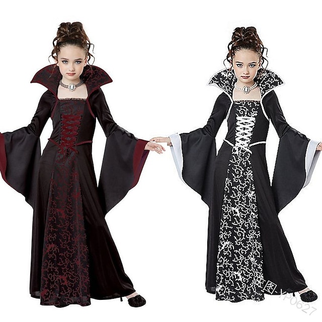  Retro / vintage Kostymer i middelalderstil Ballkjole 17. århundre Kjoler Halloween Kostumer Jente Maskerade Fest Barne Kjole