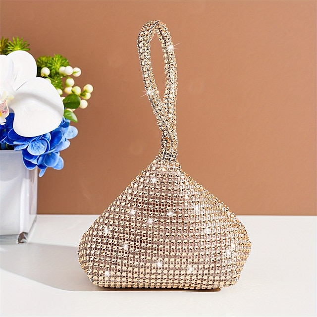  Sac de soirée à strass pour femme – pochette en cristal scintillant pour fêtes, mariages et événements formels