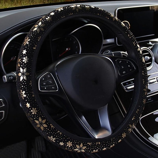  Starfire Universal-Heißpräge-Schneeflocken-Elastikband-Lenkradabdeckung, Auto-Styling-Zubehör