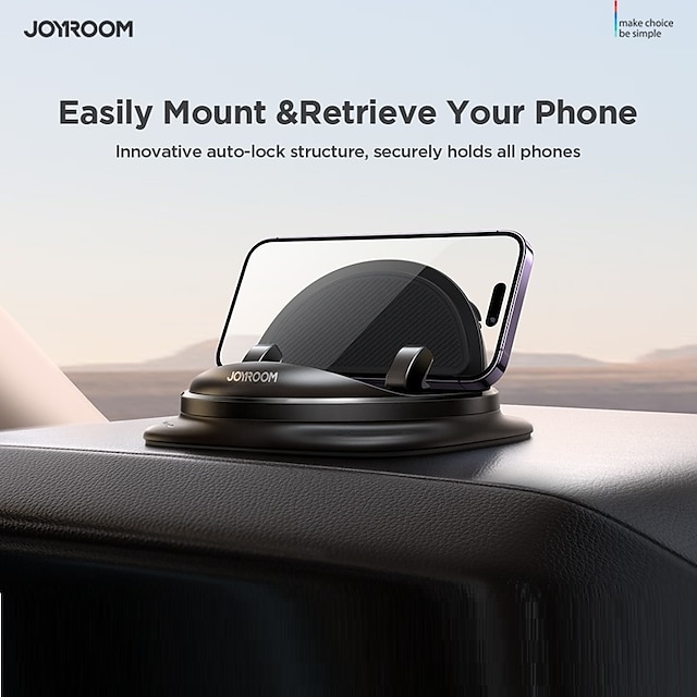  Adjustable Car Phone Holder Stand Mount, Removable Solid Design, Universal Compatibility for All Mobile Phones, Secure Auto-Lock for Easy Mounting & Retrieval, Car Phone Accessory
