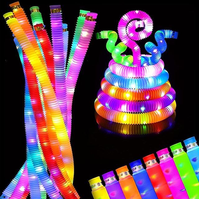  pop csövek fidget led jumbo világít pop fidget csövek nagy világító pálcikák sötétben világítanak a parti kellékekhez