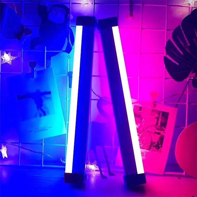  32/52 cm striscia atmosfera luce usb ricaricabile led luce notturna decorazione camera da letto luce blu luce viola luce trasmissione in diretta atmosfera luce luce di sfondo