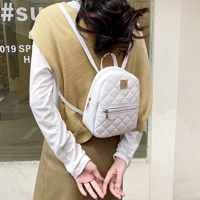 Fashion Mini Backpack Women PU Leather Shoulder Bag Girls Multi-Function  Bagpack Phone Pouch Fashion Bags