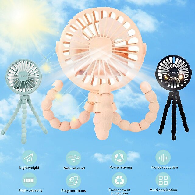  Halter Neck Bladeless Fan – USB Rechargeable Portable Waist-Hanging Fan with 3-Speed Adjustment and Body Rotation
