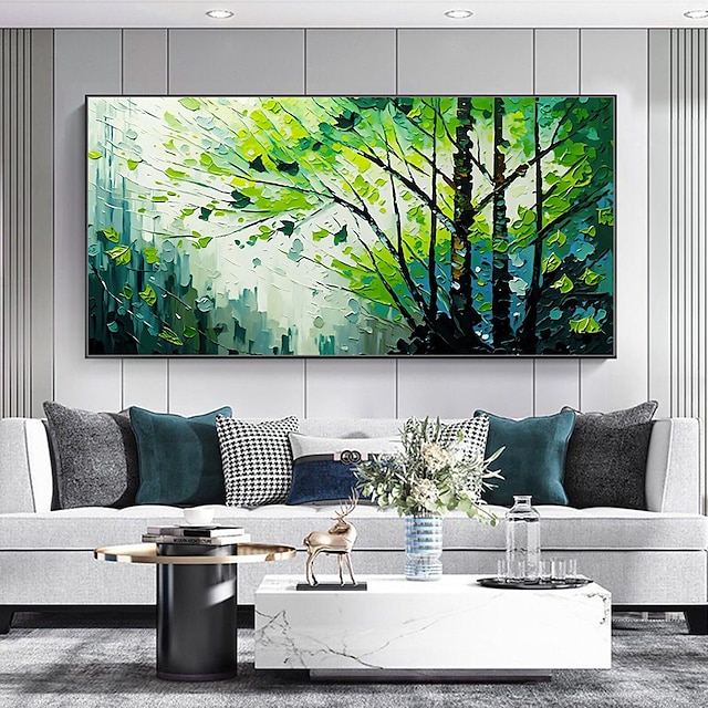  Mintura main abstraite arbre paysage peintures à l'huile sur toile mur art décoration moderne image pour la décoration intérieure roulé sans cadre non étiré peinture