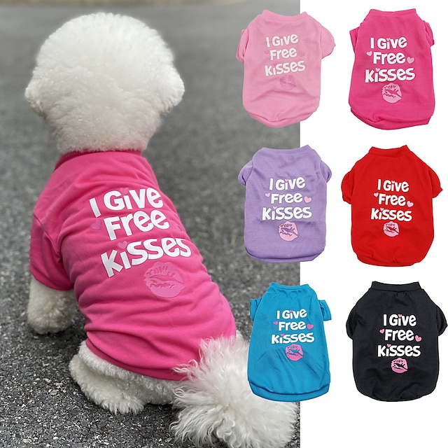 shirts voor honden gewone kleding chol &vivi hond t-shirt vest zacht en dun 1 stks kleding shirts geschikt voor extra kleine medium grote maat rode roos roze zwart grijs blauw pruple