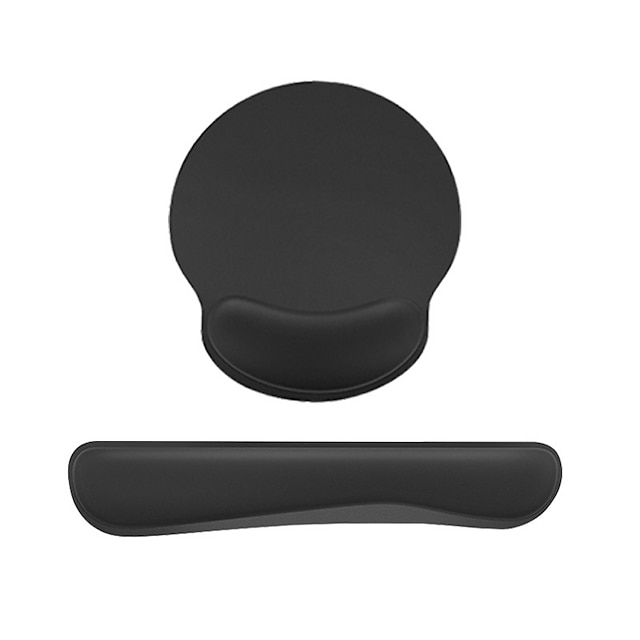  1 set tappetino per mouse in spugna di memoria nera tastiera meccanica da gioco poggiapolsi antiscivolo cuscino ergonomico per il supporto del polso della mano