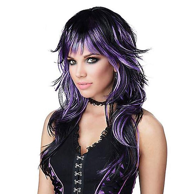 Purple and Black Tempting Tresses Wig Halloween Cosplay Party Wigs2