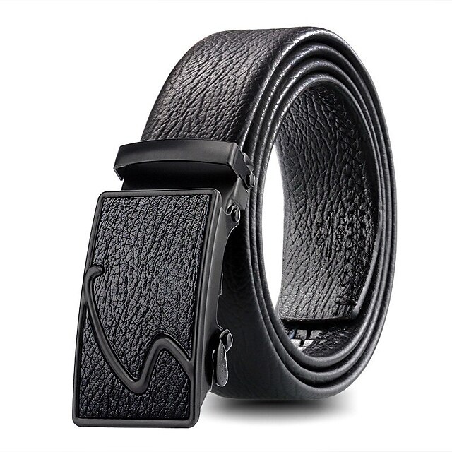 Men's Sashes Belt Men's belt Waist Belt Black PU Leather Alloy Modern ...