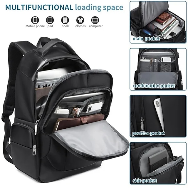  mochila de viagem de negócios mochila para laptop com porta de carregamento usb para homens, mulheres, meninos, meninas, leve, anti-roubo, resistente à água, bolsas escolares universitárias,