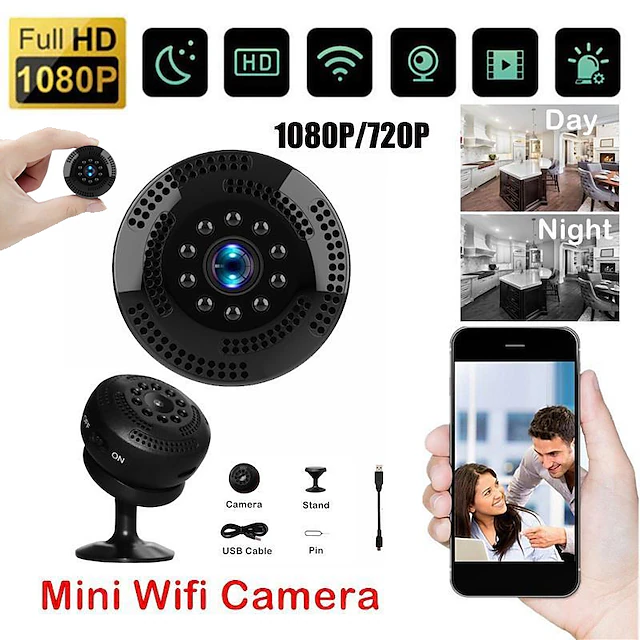 Full HD 1080P Mini Camera WIFI Camera Remote Monitoring Home Security Night Vision Video Recorder Wide Angle IP Nanny Cam 20