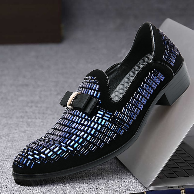  Men's Loafers & Slip-Ons Plus Size Walking Business Daily PU Wear Proof Loafer Black White Spring Fall