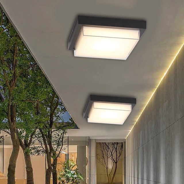  utendørs taklampe vanntett og insektsikker balkong hage lysthus inngangsdør korridor midtgang utendørs takskjegg taklampe