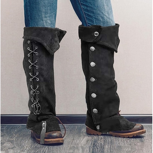 Retro Vintage Medieval 17th Century Nordic Cosplay Costume Gaiters Boot ...