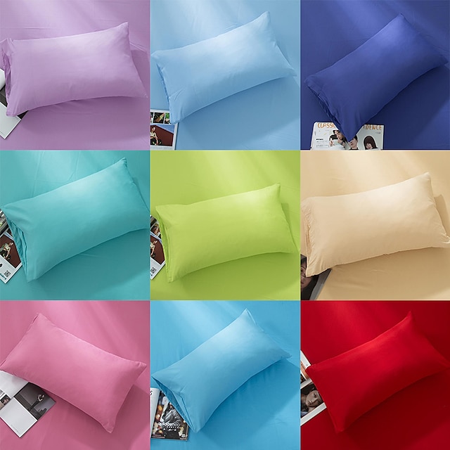  Solid Matte Fabric Pillowcase 85G 105G Various Sizes And Colors