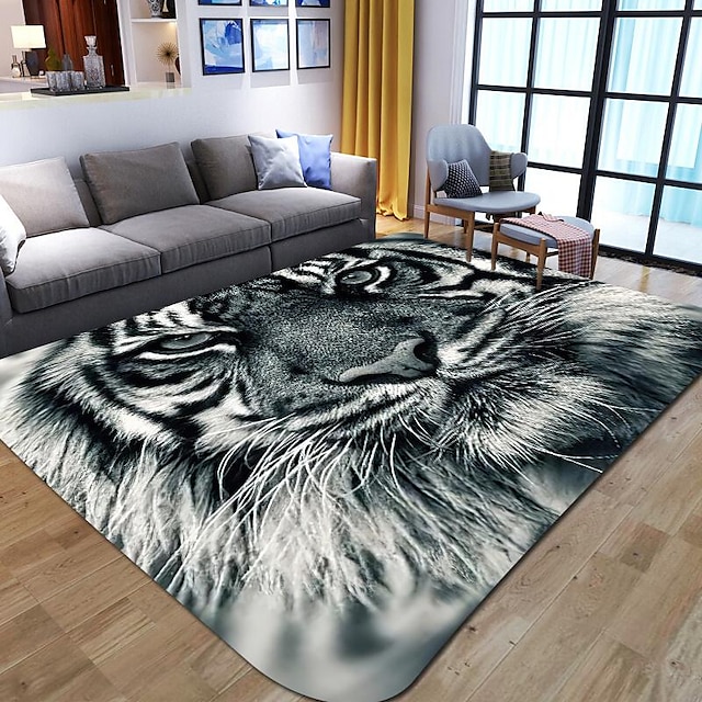  Tiger Rugs Large Area Soft Rugs For Bedroom Lion Tiger Door Mats Home Decor Tribal Rugs Teen Playroom Decorative Rugs