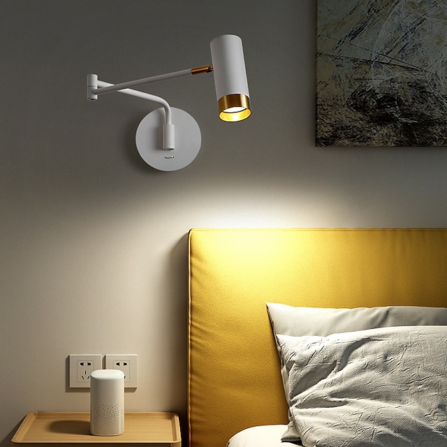  Lightinthebox светодиодный настенный светильник, матовый, современный, в скандинавском стиле, поворотный кронштейн, настенные светильники для гостиной, офиса, железный настенный светильник 110-240 В