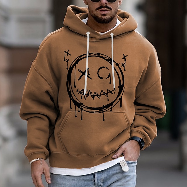  Bărbați Desene Animate Imprimeu Grafic Hanorac cu Glugă Hanorace Hanorca Șic Stradă Designer Manșon Lung Capișon Zilnic Sport Roz Îmbujorat Albastru piscină Imprimeu Primăvara & toamnă Designer