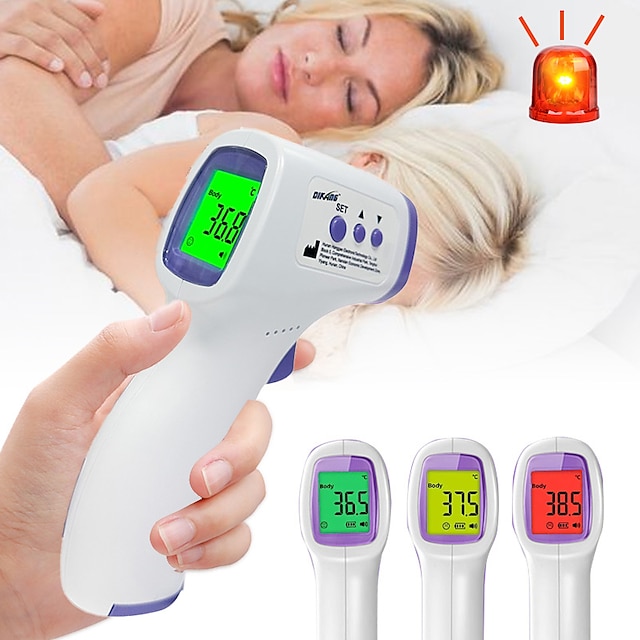 No-Touch Forehead Thermometer Digital Infrared Thermometer For Adults And Kids Touchless Baby Thermometer Large LED Digits Quiet Feedback Non Contact