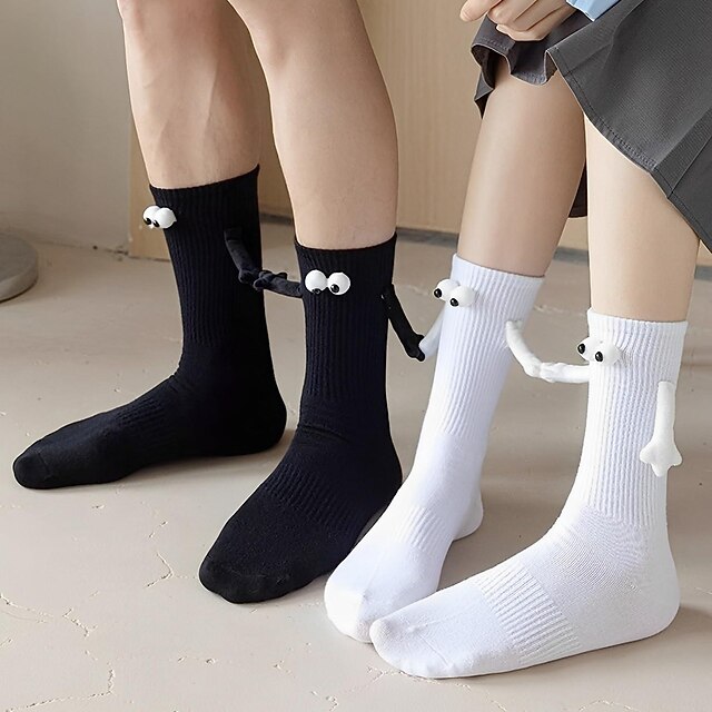 Suction 3D Doll Coulp Socks, 1 Pairs Hand in Hand Socks