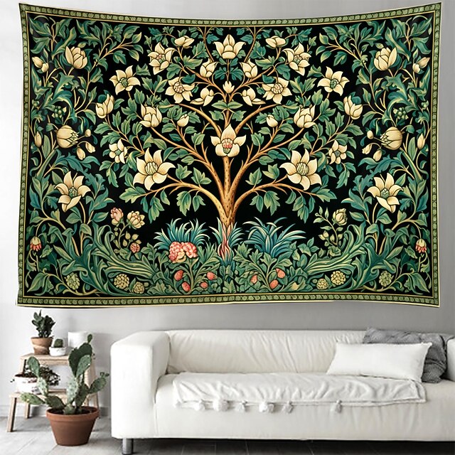 Tree of Life Hanging Tapestry Sun Moon Wall Art Large Tapestry Mural